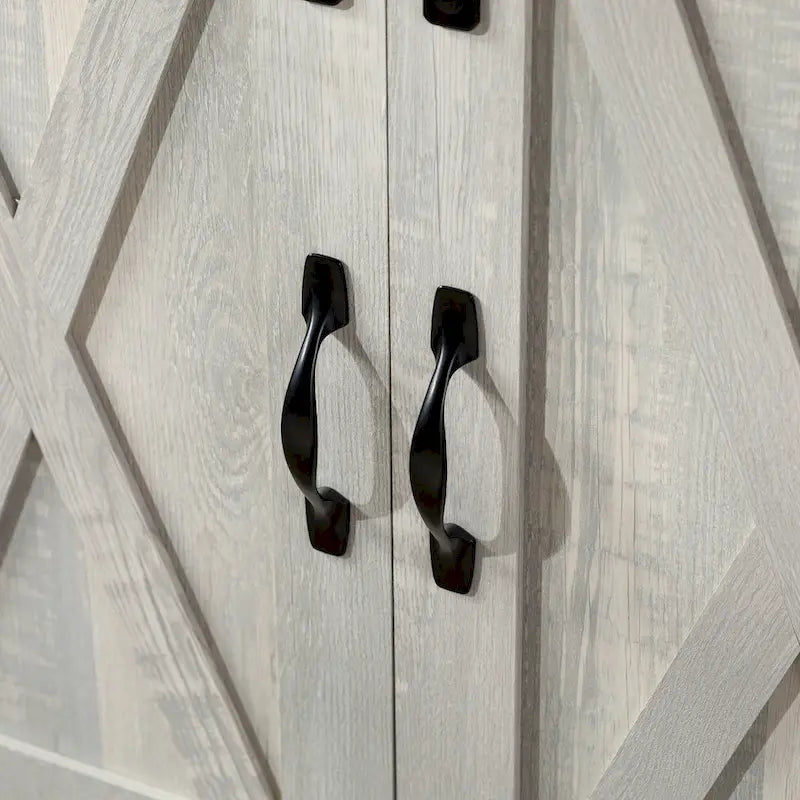 Meuble TV haut de 52 pouces avec portes coulissantes de grange