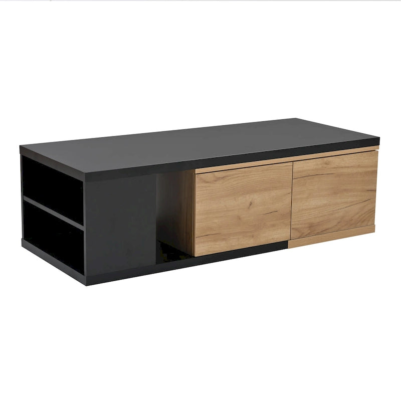 Table basse multifonction avec rangement dissimulé et 2 tiroirs