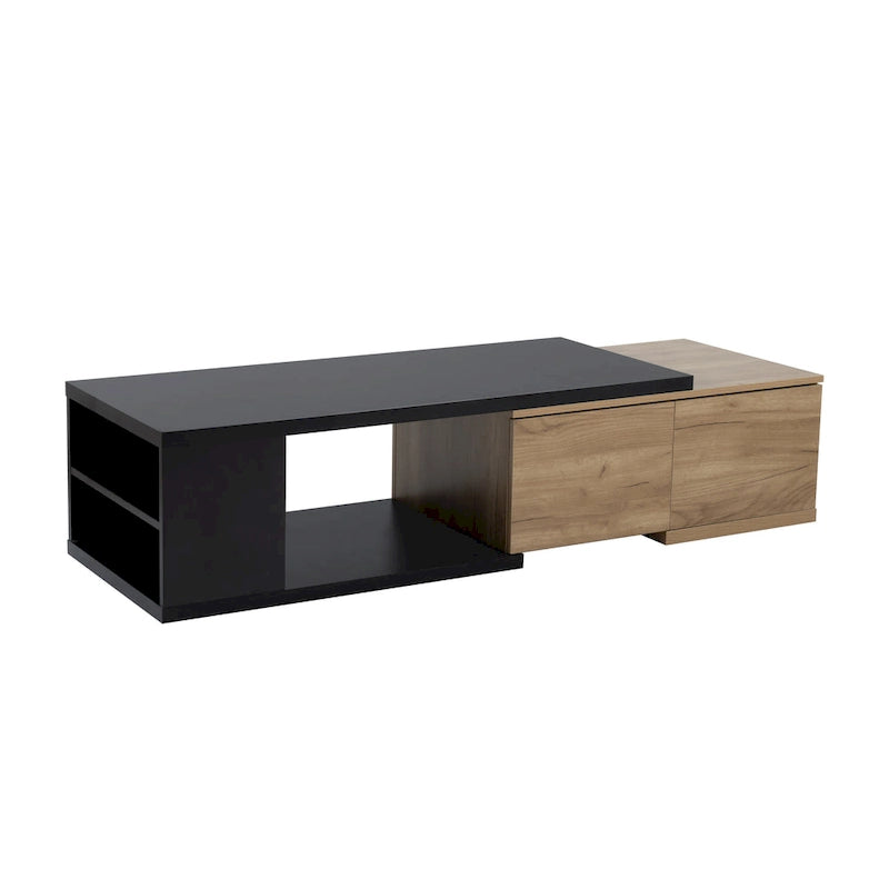 Table basse multifonction avec rangement dissimulé et 2 tiroirs