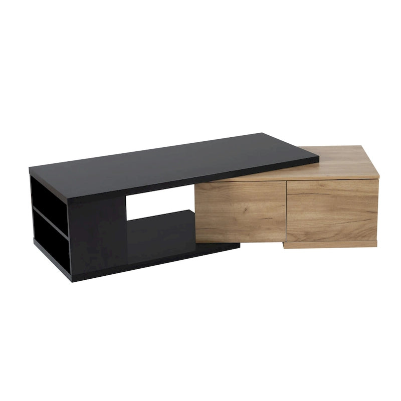 Table basse multifonction avec rangement dissimulé et 2 tiroirs