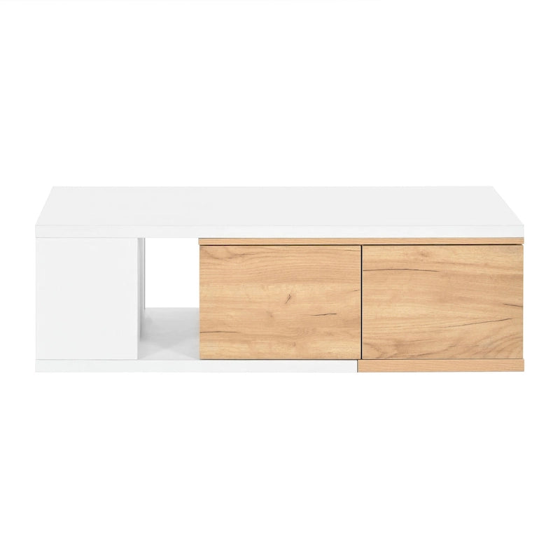 Table basse multifonction avec rangement dissimulé et 2 tiroirs