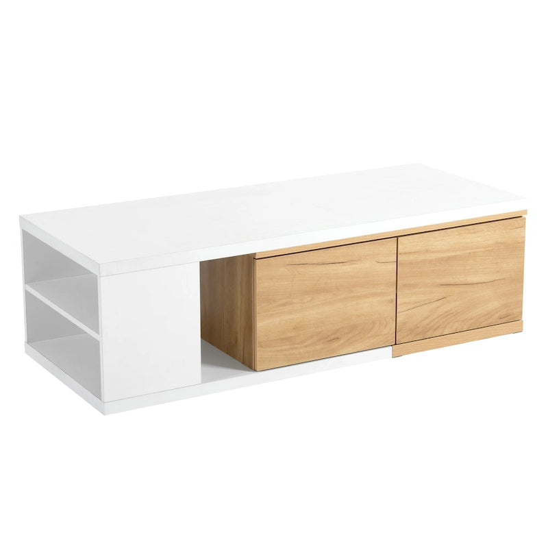 Table basse multifonction avec rangement dissimulé et 2 tiroirs
