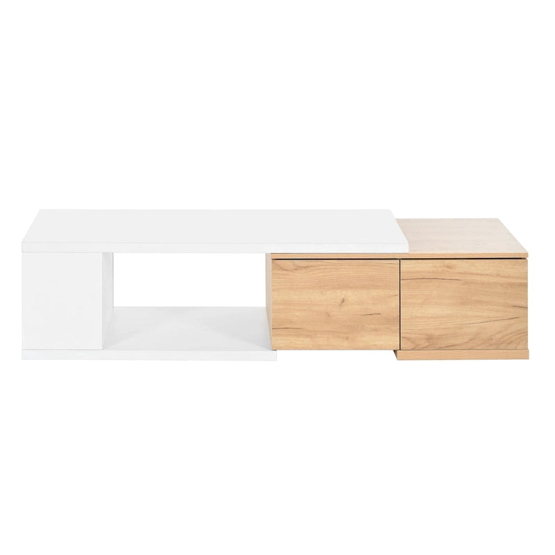 Table basse multifonction avec rangement dissimulé et 2 tiroirs
