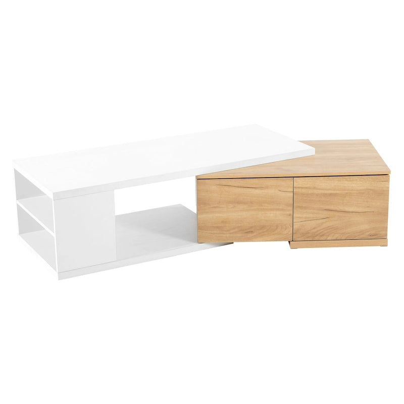 Table basse multifonction avec rangement dissimulé et 2 tiroirs