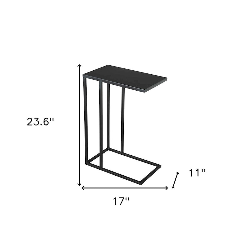 Table d'appoint abstraite en fer noir 24 - 17' X '23.6' X '11