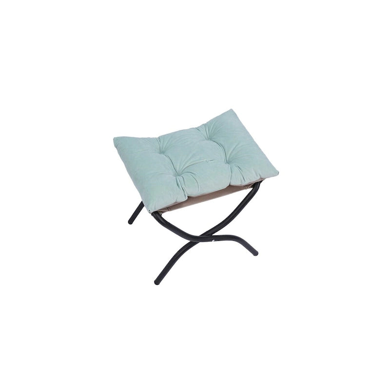 Fauteuil lounge vert capitonné de 22.35 pouces avec poche latérale