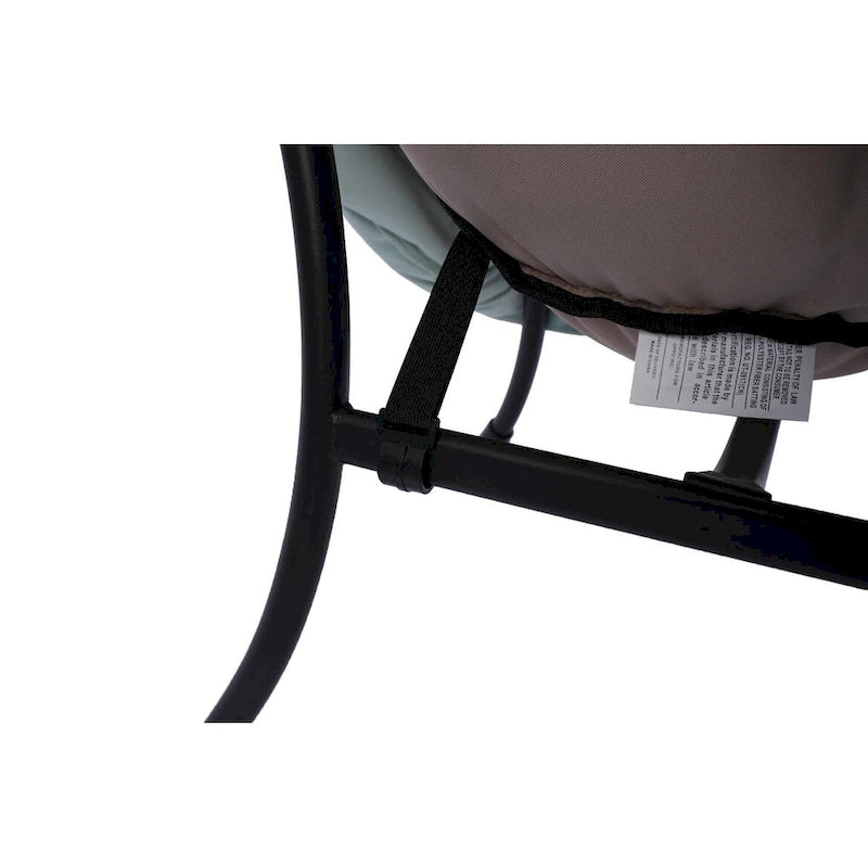 Fauteuil lounge vert capitonné de 22.35 pouces avec poche latérale