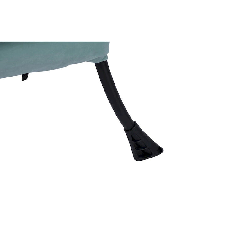 Fauteuil lounge vert capitonné de 22.35 pouces avec poche latérale