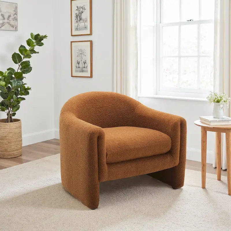 Modern Barrel Upholstered Accent Chair