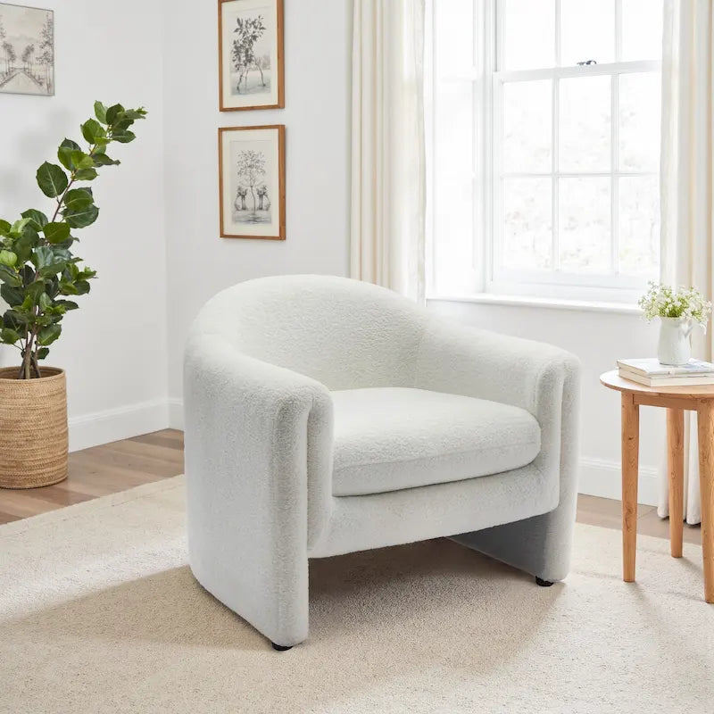 Modern Barrel Upholstered Accent Chair