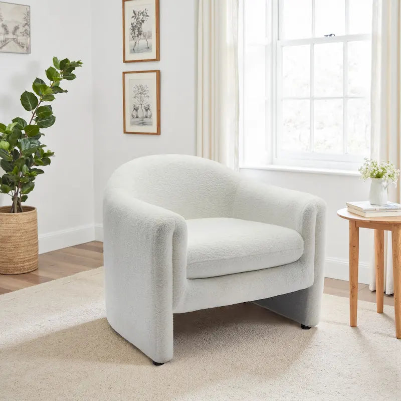 Modern Barrel Upholstered Accent Chair