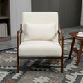 Fauteuil d'appoint rembourré en velours de style mi-siècle avec coussin lombaire