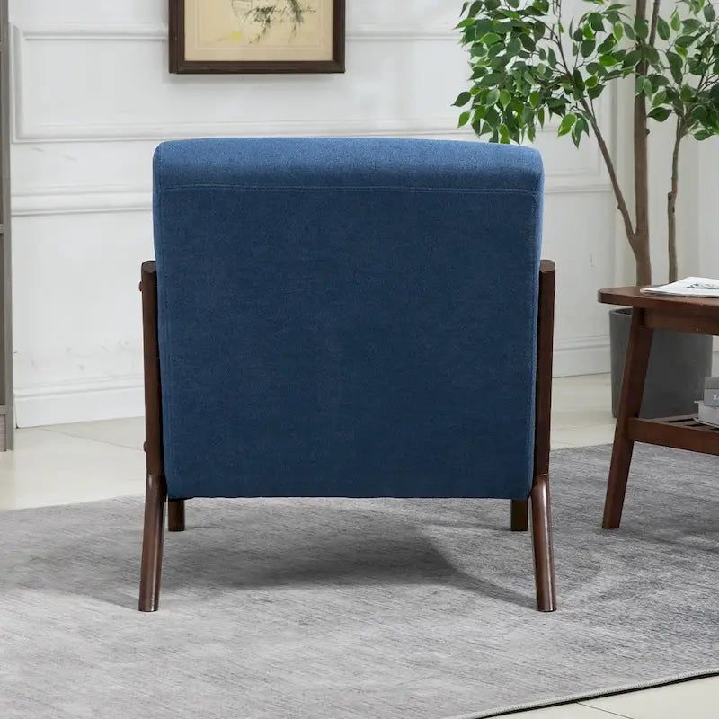 Fauteuil d'appoint rembourré en velours de style mi-siècle avec coussin lombaire