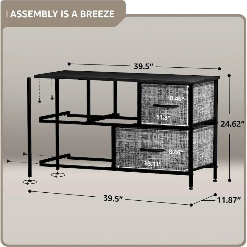 Commode avec 5 tiroirs, meuble de rangement pour la maison et la chambre