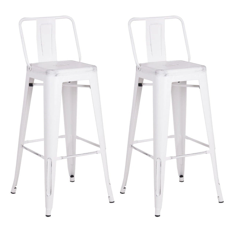 Lot de 2 tabourets de bar en métal de 24 pouces