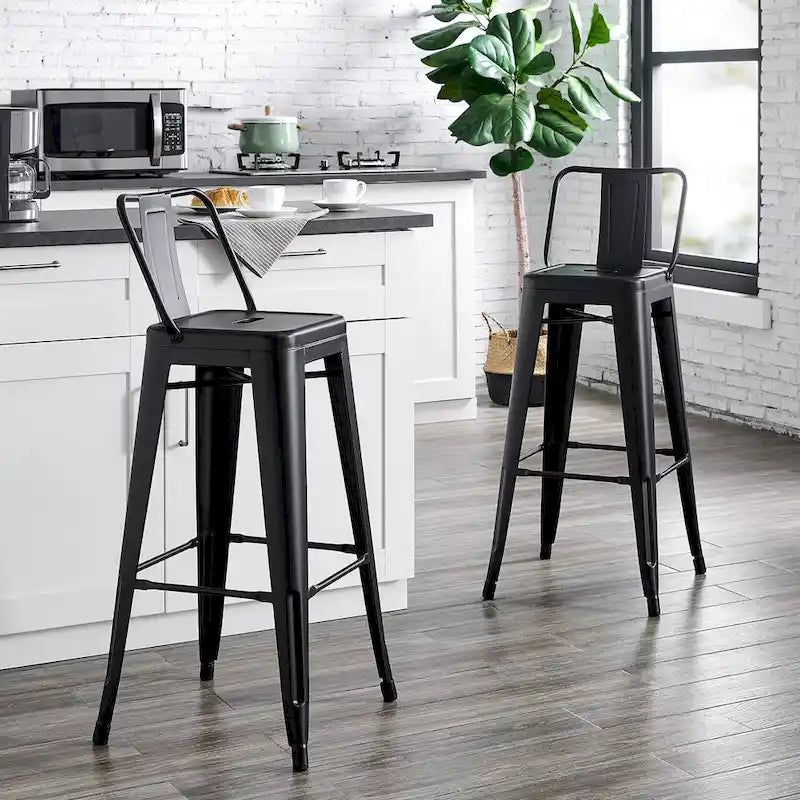 Lot de 2 tabourets de bar en métal de 24 pouces