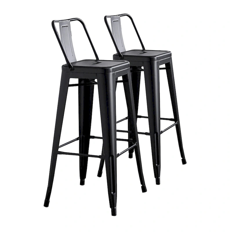 Lot de 2 tabourets de bar en métal de 24 pouces