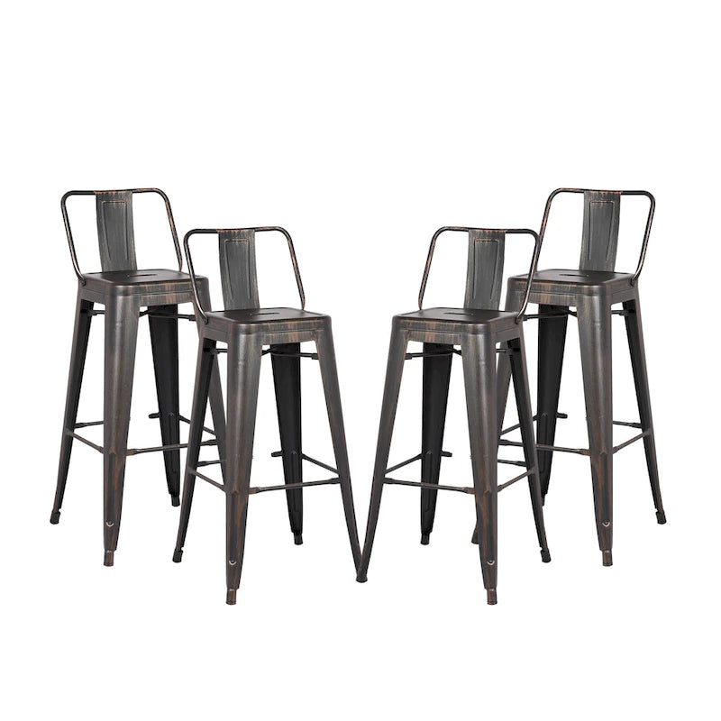 Lot de 2 tabourets de bar en métal de 24 pouces