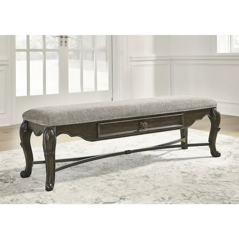 Signature Design by Ashley Maylee Dark Brown 63 Dining Bench - 63.25W x 17.5D x 20.25H