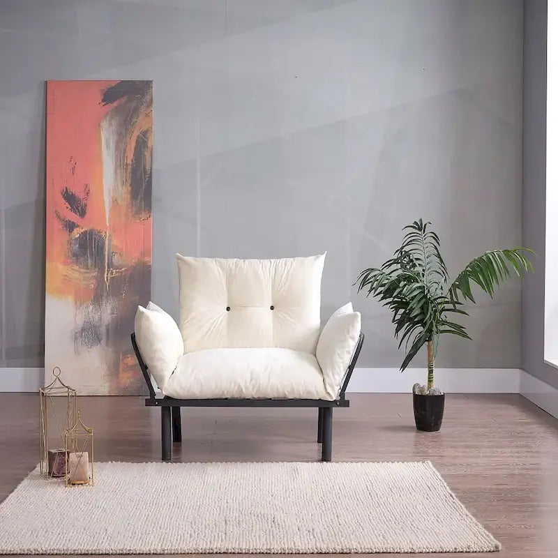Loveseat mit Metallgestell, 2-Sitzer-Sofa mit Plüschbezug aus Chenille
