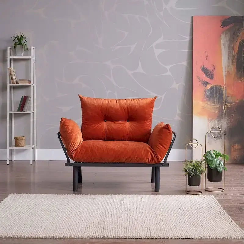 Loveseat mit Metallgestell, 2-Sitzer-Sofa mit Plüschbezug aus Chenille