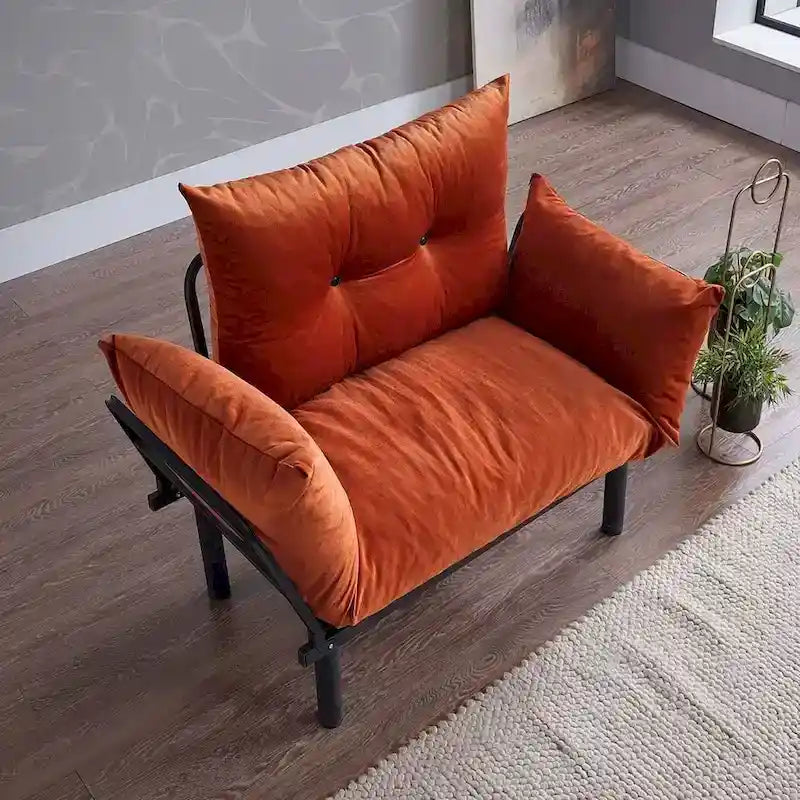 Loveseat mit Metallgestell, 2-Sitzer-Sofa mit Plüschbezug aus Chenille
