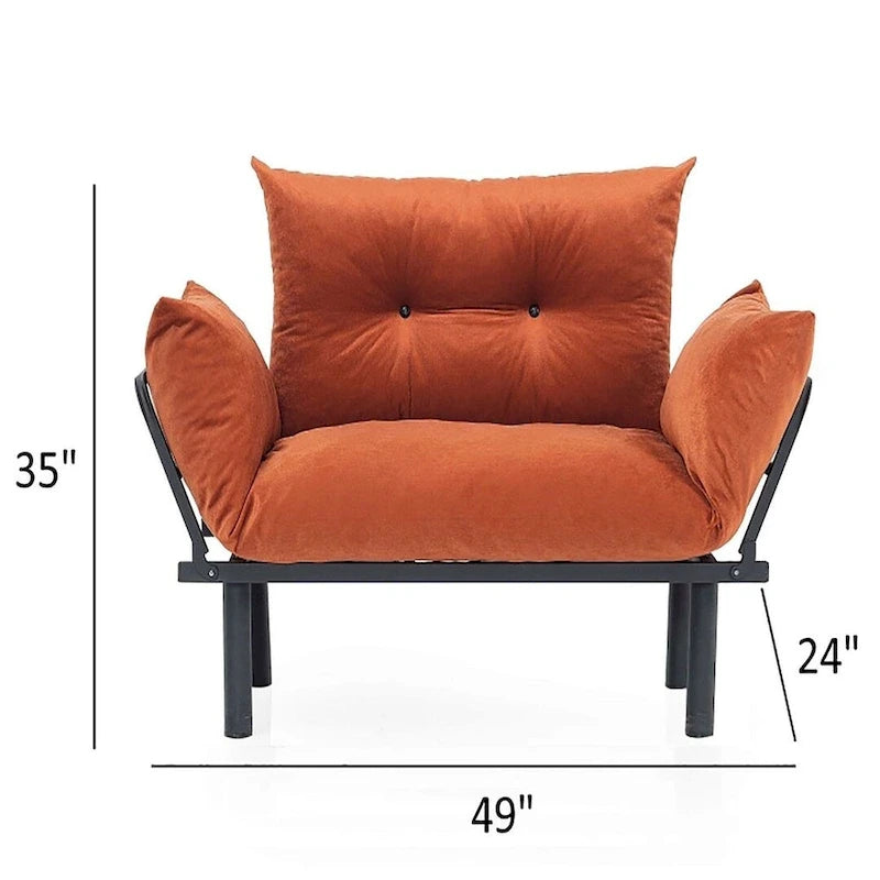 Loveseat mit Metallgestell, 2-Sitzer-Sofa mit Plüschbezug aus Chenille