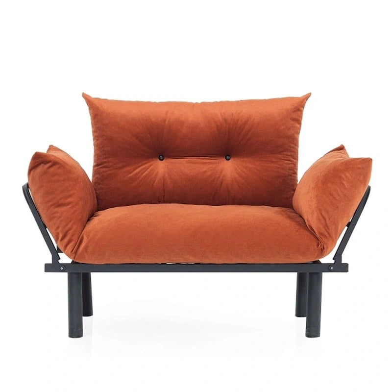 Loveseat mit Metallgestell, 2-Sitzer-Sofa mit Plüschbezug aus Chenille
