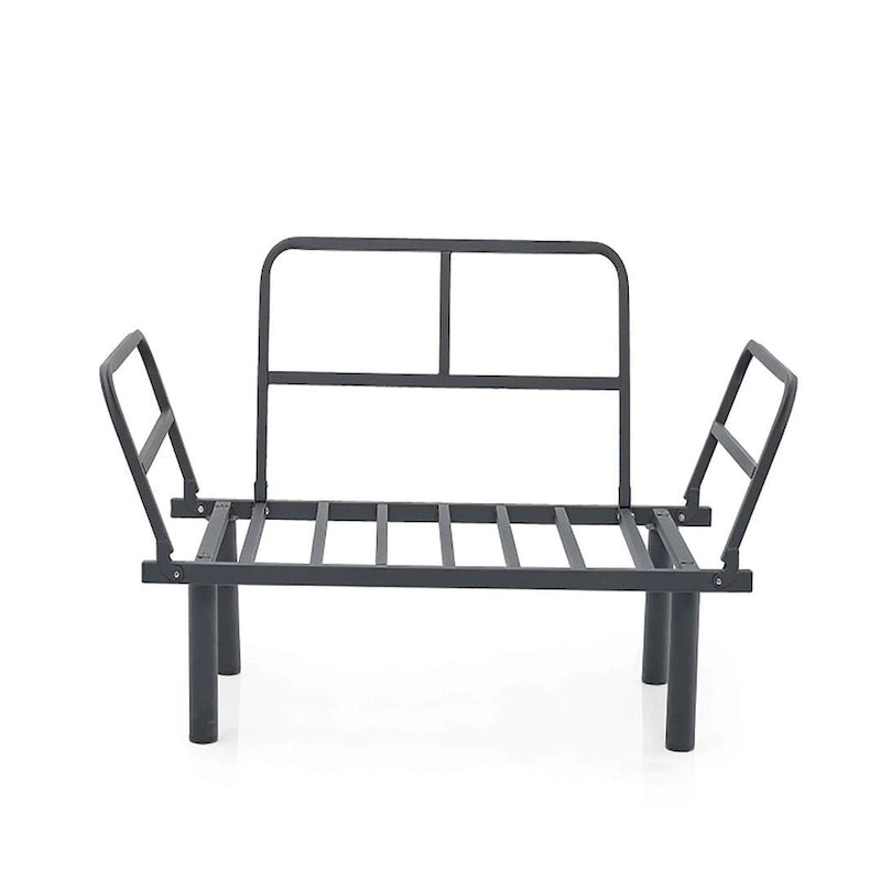 Loveseat mit Metallgestell, 2-Sitzer-Sofa mit Plüschbezug aus Chenille