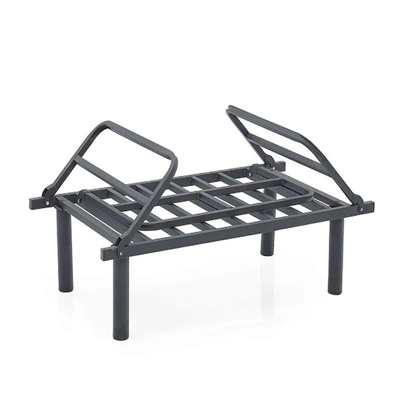 Loveseat mit Metallgestell, 2-Sitzer-Sofa mit Plüschbezug aus Chenille