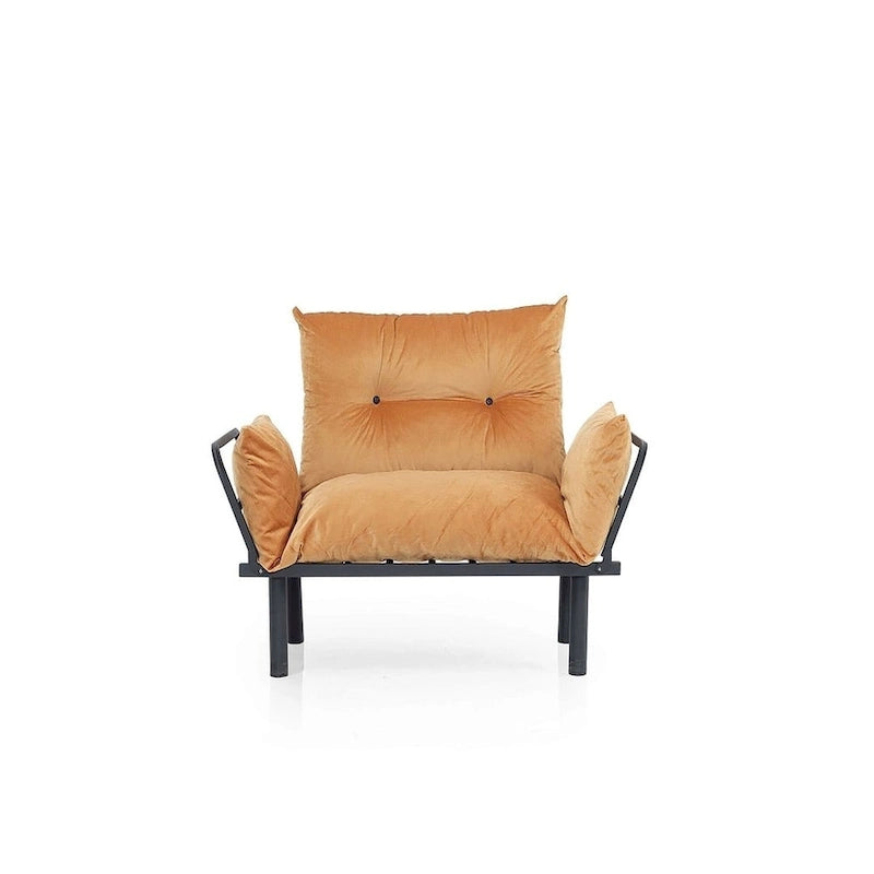Loveseat mit Metallgestell, 2-Sitzer-Sofa mit Plüschbezug aus Chenille