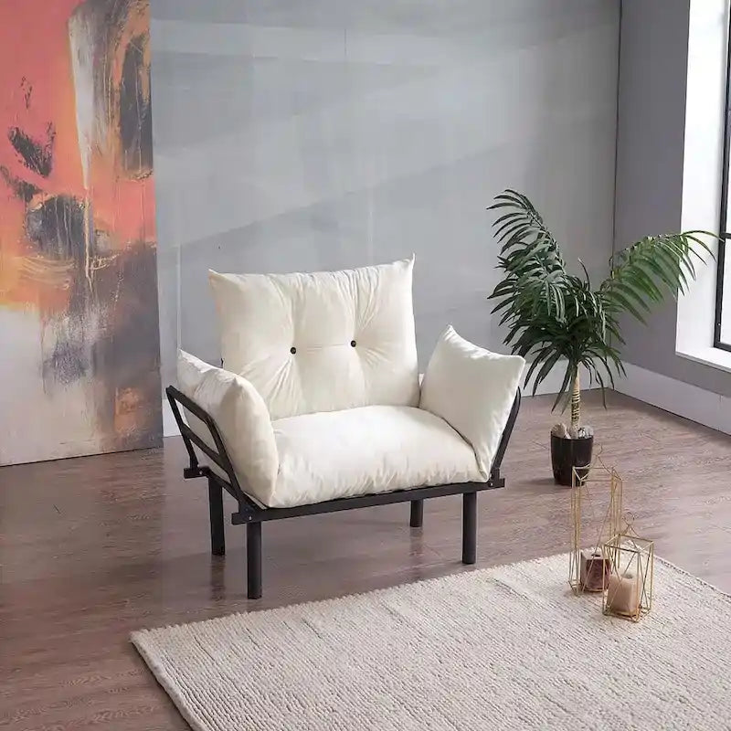 Loveseat mit Metallgestell, 2-Sitzer-Sofa mit Plüschbezug aus Chenille