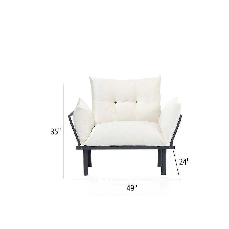 Loveseat mit Metallgestell, 2-Sitzer-Sofa mit Plüschbezug aus Chenille