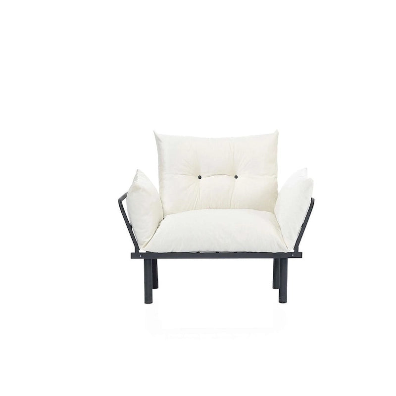 Loveseat mit Metallgestell, 2-Sitzer-Sofa mit Plüschbezug aus Chenille