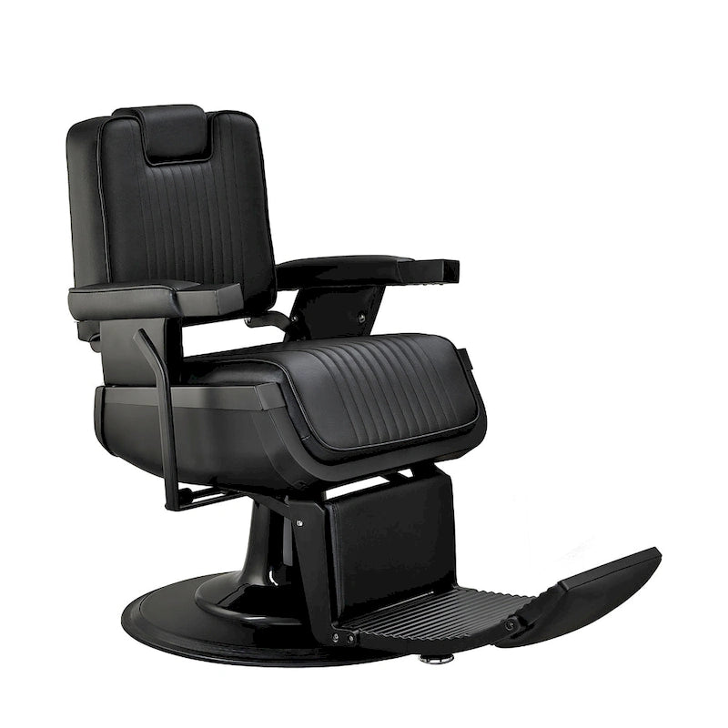 SHERMAN Heavy Duty Barber Chair Reclining Barbershop Styling Chair, Black