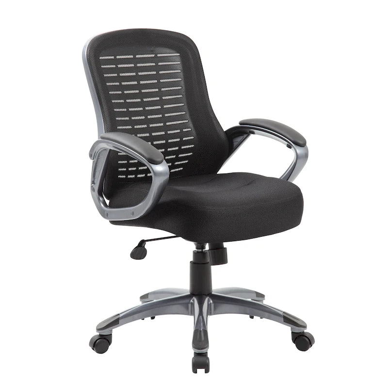 Chaise haute à dossier en maille côtelée