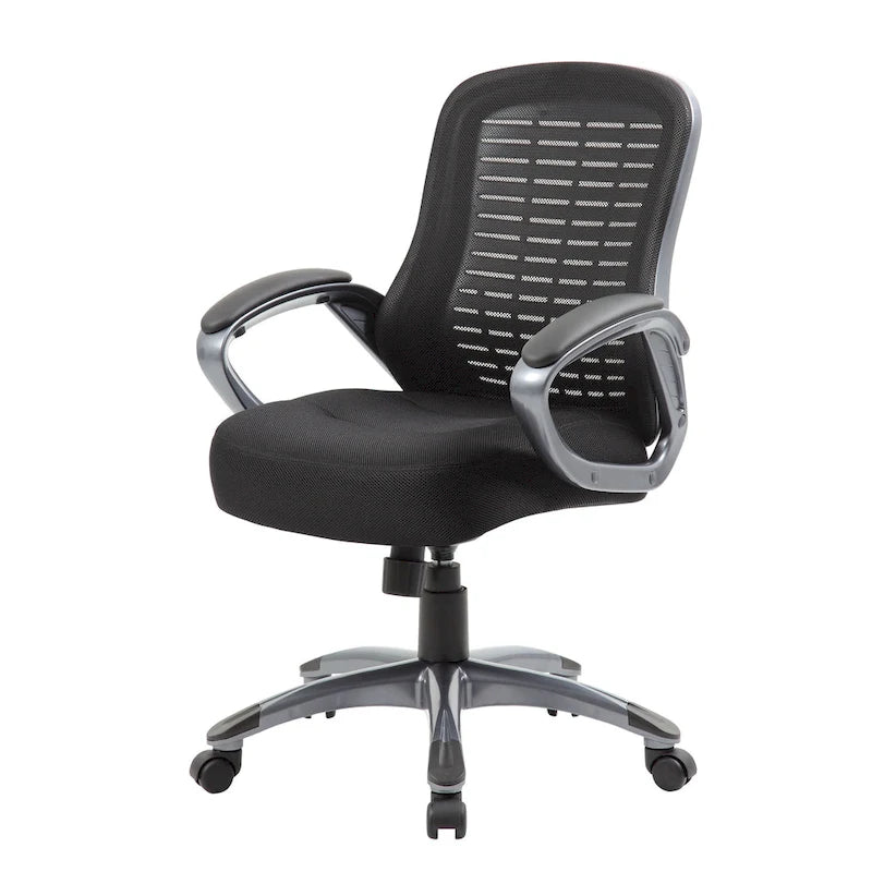 Chaise haute à dossier en maille côtelée