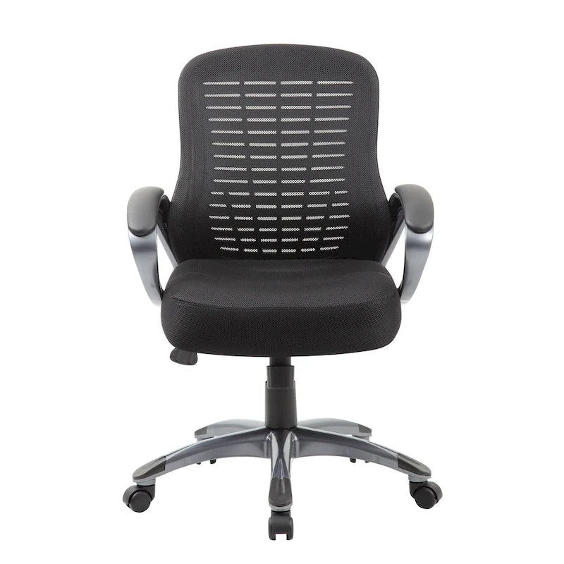 Chaise haute à dossier en maille côtelée