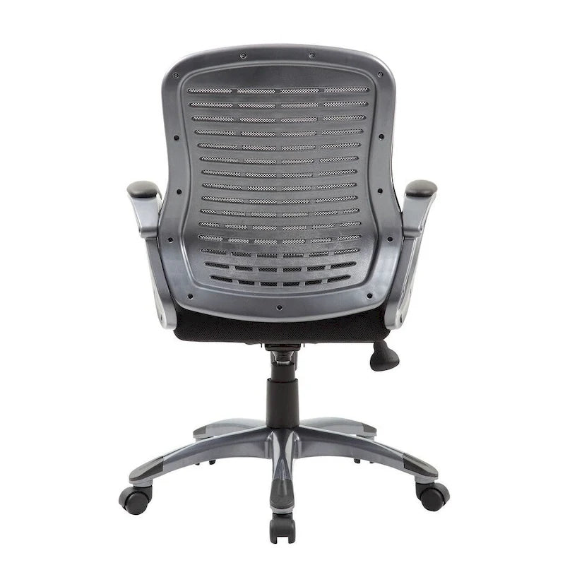 Chaise haute à dossier en maille côtelée