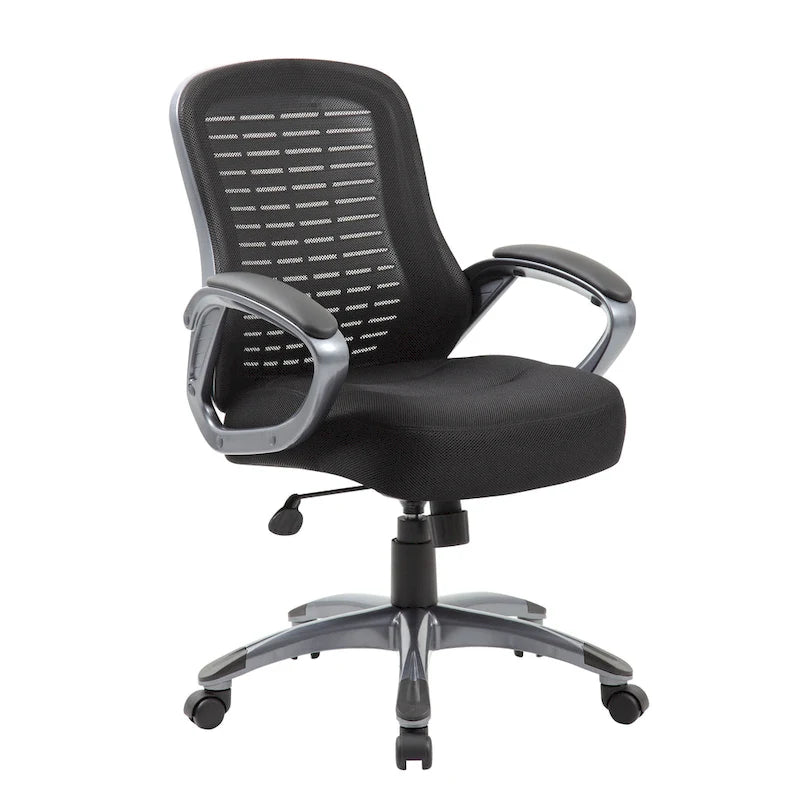 Chaise haute à dossier en maille côtelée