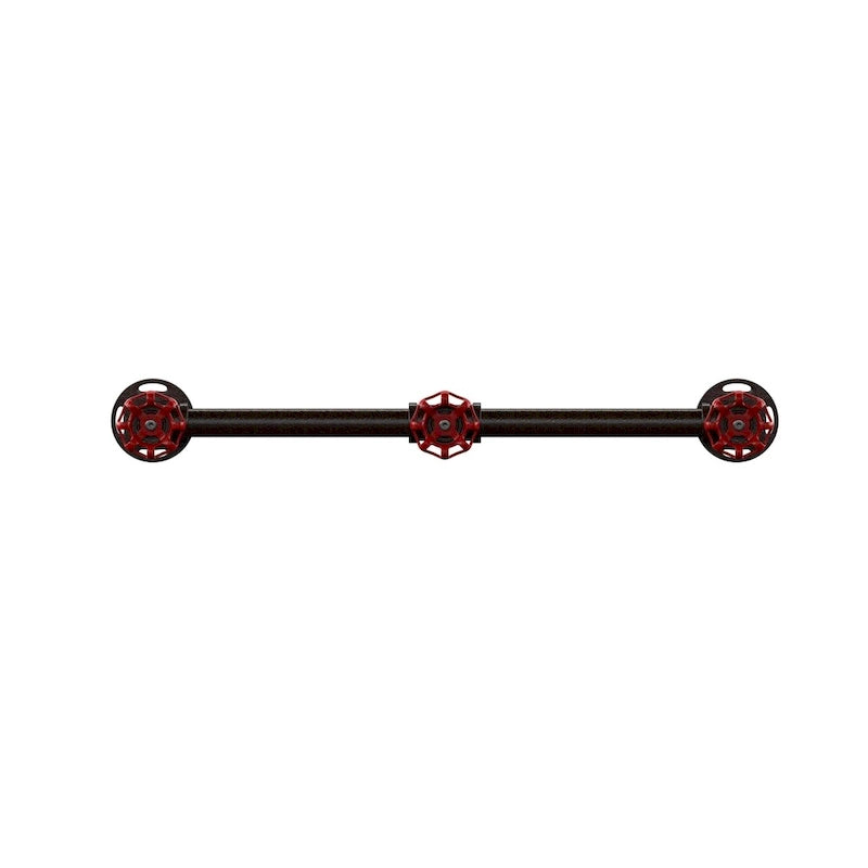 Porte-manteau mural industriel noir sable