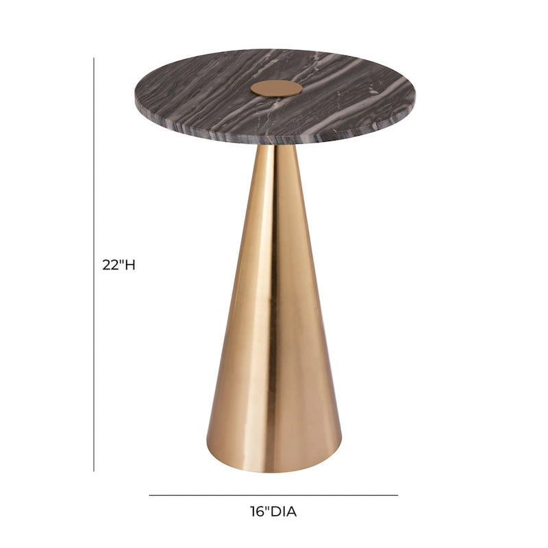 Table d'appoint en marbre - 16W x 16D x 22H