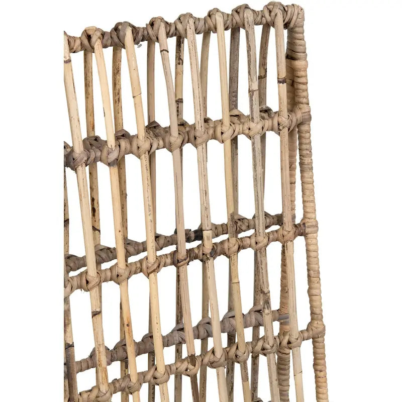 Esszimmerstuhl aus Eisen mit Rattanbezug