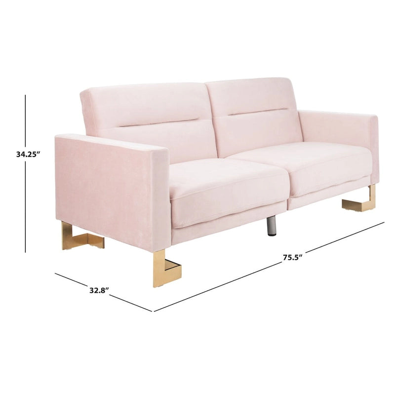 Modernes, zweitiliges, klappbares Schlafsofa in Beige