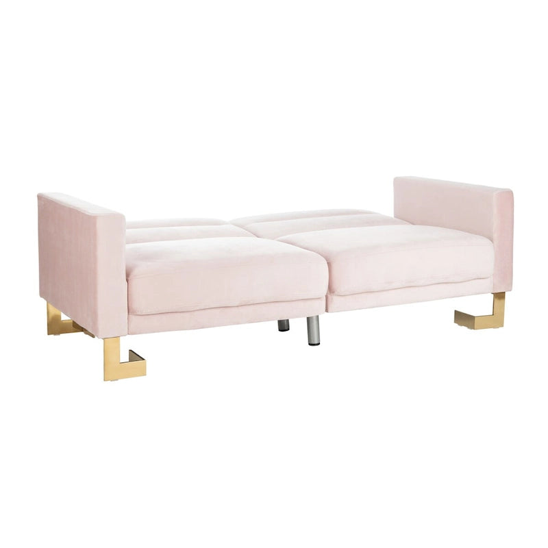 Modernes, zweitiliges, klappbares Schlafsofa in Beige