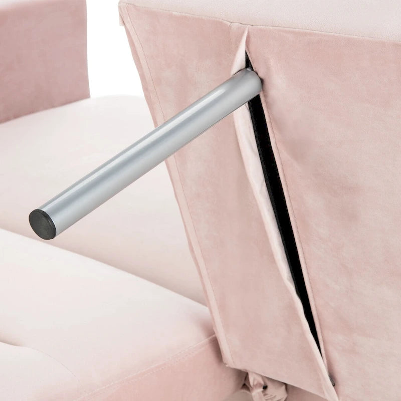 Modernes, zweitiliges, klappbares Schlafsofa in Beige