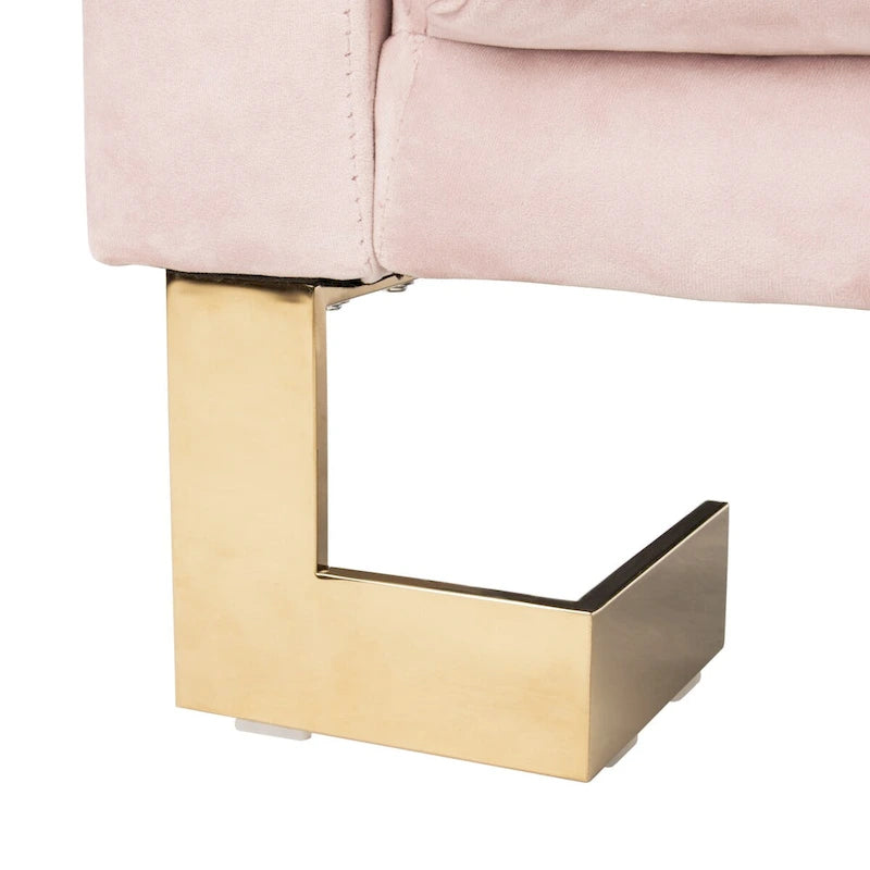 Modernes, zweitiliges, klappbares Schlafsofa in Beige