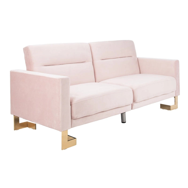 Modernes, zweitiliges, klappbares Schlafsofa in Beige