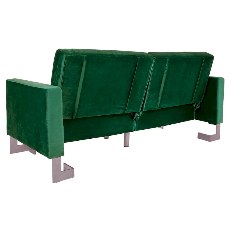 Modernes, zweitiliges, klappbares Schlafsofa in Beige