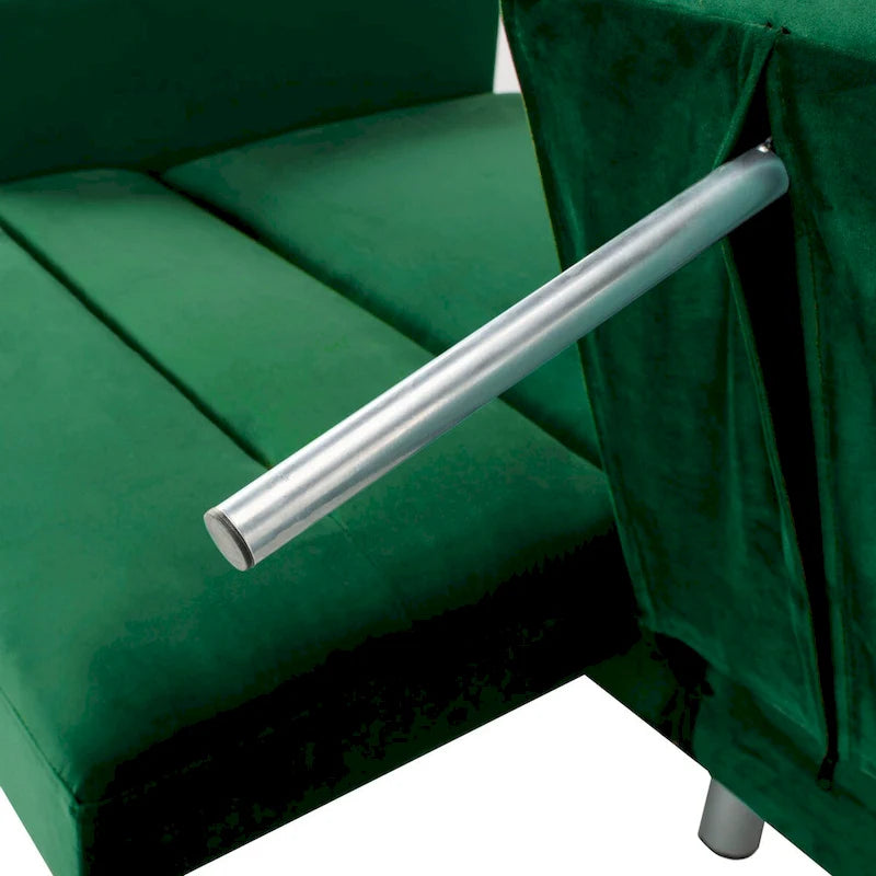 Modernes, zweitiliges, klappbares Schlafsofa in Beige